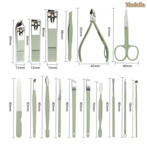 16 pcs Stainless Steel Nail Care Tools