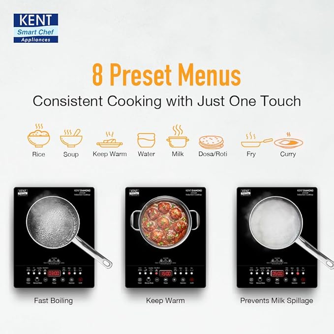 KENT Diamond Induction Cooktop 2000W - Image 3