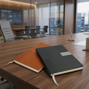 Premium Leather Notebook Diary with Metal Plate
