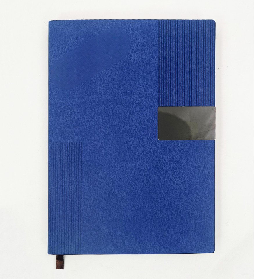 Premium Leather Notebook Diary with Metal Plate - Image 2