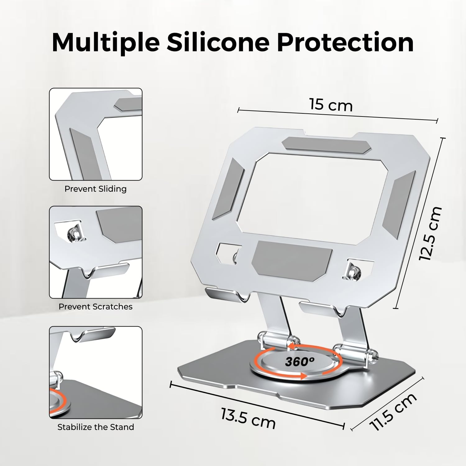 360 Rotating Metal Laptop Stand - Image 2