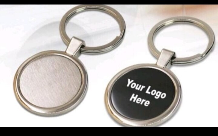 Premium Metallic Circular Corporate Keychain - Image 2
